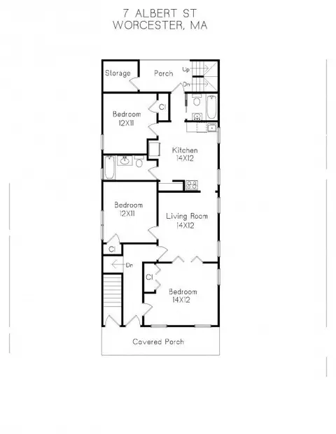 Floorplan - 7 Albert St, Worcester, MA 01610 photo 1 of 2