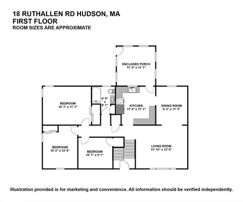 Floorplan - 18 Ruthellen Rd, Hudson, MA 01749 photo 1 of 2