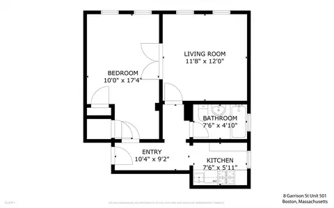 Floorplan - 8 Garrison St #501, Boston, MA 02116 photo 1 of 1