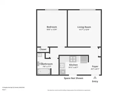 Floorplan - 21 Staples Ave #23, Everett, MA 02149 photo 1 of 1