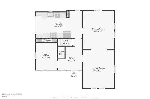 Floorplan - 209 Green St, Gardner, MA 01440 photo 1 of 2