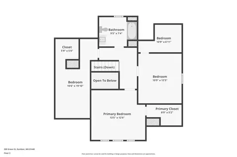 Floorplan - 209 Green St, Gardner, MA 01440 photo 2 of 2