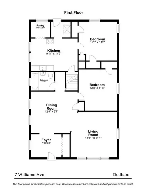 Floorplan - 7 Williams Ave, Dedham, MA 02026 photo 1 of 1