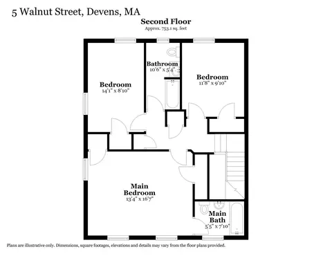 Floorplan - 5 Walnut #5A, Devens, MA 01434 photo 2 of 3