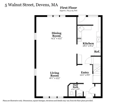 Floorplan - 5 Walnut #5A, Devens, MA 01434 photo 1 of 3
