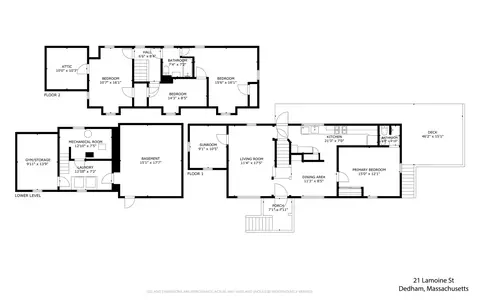 Floorplan - 21 Lamoine St, Dedham, MA 02026 photo 1 of 1