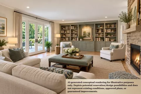 Living - 205 Gardner Rd, Brookline, MA 02445 photo 4 of 5