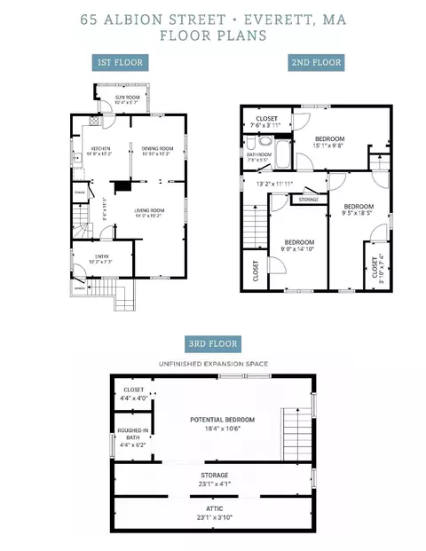 Floorplan - 65 Albion St, Everett, MA 02149 photo 4 of 5