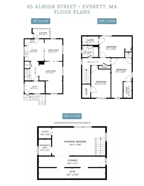 Floorplan - 65 Albion St, Everett, MA 02149 photo 1 of 5