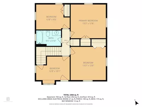 Floorplan - 38 Thornton St, Quincy, MA 02170 photo 2 of 3