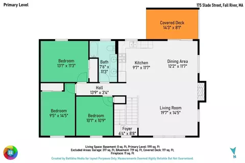 Floorplan - 175 Slade St, Fall River, MA 02724 photo 1 of 3