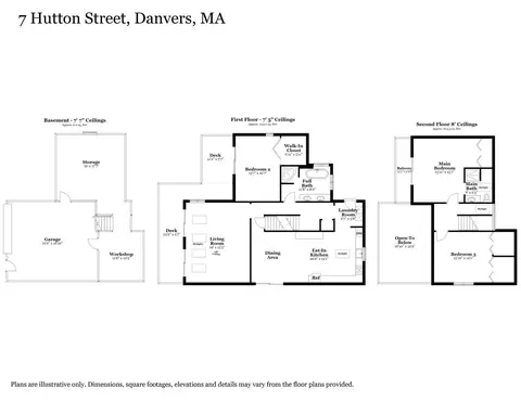 Floorplan - 7 Hutton St, Danvers, MA 01923 photo 1 of 1