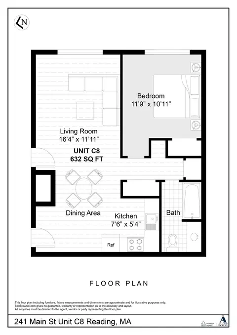 Floorplan - 241 Main St #C8, Reading, MA 01867 photo 1 of 1