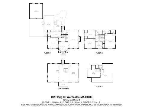 Floorplan - 162 Flagg St, Worcester, MA 01609 photo 1 of 5