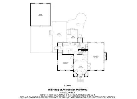 Floorplan - 162 Flagg St, Worcester, MA 01609 photo 2 of 5