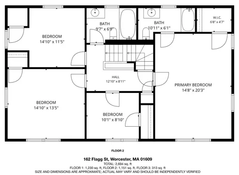 Floorplan - 162 Flagg St, Worcester, MA 01609 photo 4 of 5