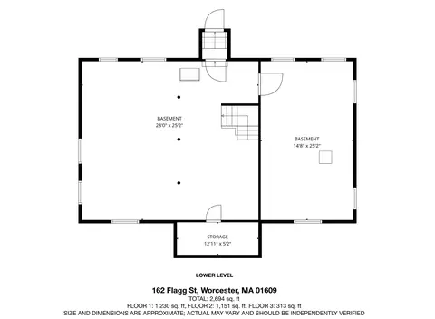 Floorplan - 162 Flagg St, Worcester, MA 01609 photo 3 of 5