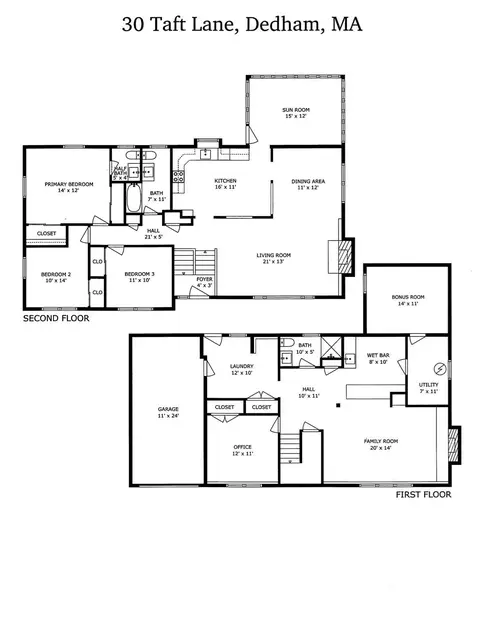 Floorplan - 30 Taft Ln, Dedham, MA 02026 photo 1 of 1