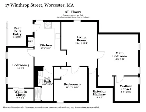 Floorplan - 17 Winthrop St, Worcester, MA 01604 photo 1 of 1