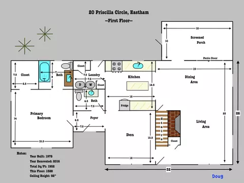 Floorplan - 20 Priscilla Cir, Eastham, MA 02642 photo 1 of 3