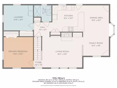 Floorplan - 87 Vidal Ave, Teaticket, MA 02536 photo 1 of 6