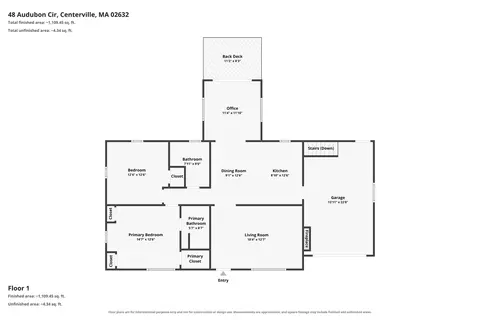 Floorplan - 48 Audubon Cir, Centerville, MA 02632 photo 2 of 2