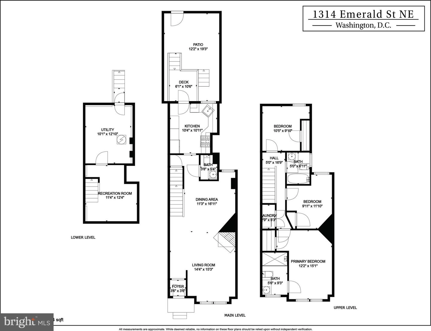 Floorplan - 1314 Emerald St NE, Washington, DC 20002 photo 1 of 1