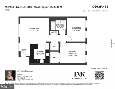 Floorplan - 911 2nd St NE #104, Washington, DC 20002 photo 1 of 1