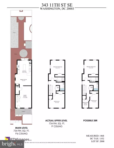Floorplan - 343 11th St SE, Washington, DC 20003 photo 1 of 3