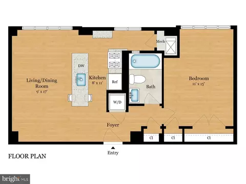 Floorplan - 1701 16th St NW #152, Washington, DC 20009 photo 1 of 1