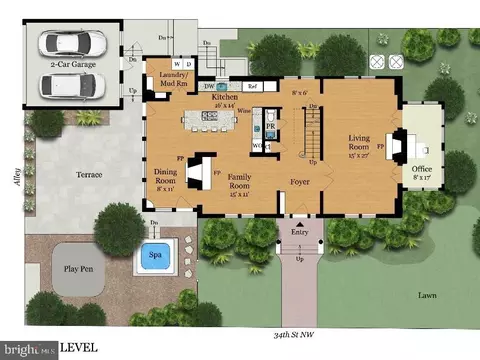 Floorplan - 2901 34th St NW, Washington, DC 20008 photo 1 of 7