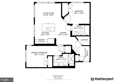 Floorplan - 646 H St NE #504, Washington, DC 20002 photo 1 of 1
