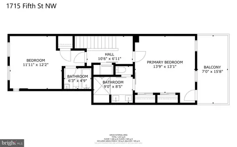 Floorplan - 1719 5th St NW #B, Washington, DC 20001 photo 2 of 3