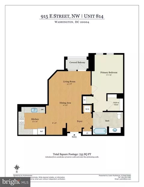 Floorplan - 915 E Street St NW #814, Washington, DC 20004 photo 1 of 1