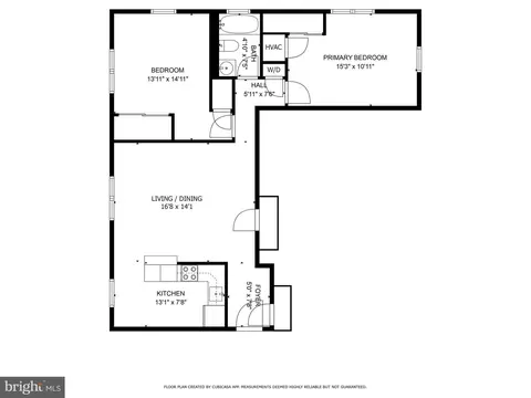 Floorplan - 315 Evarts St NE #206, Washington, DC 20002 photo 1 of 1