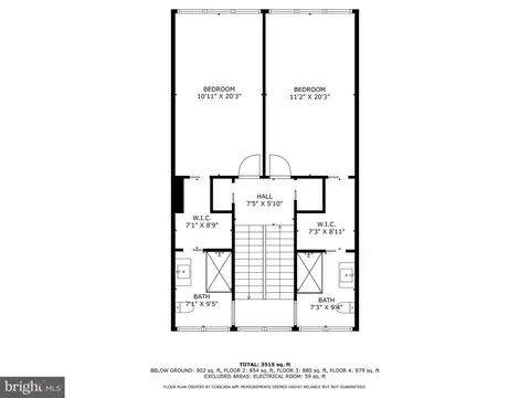 Floorplan - 3623 R St NW, Washington, DC 20007 photo 4 of 5