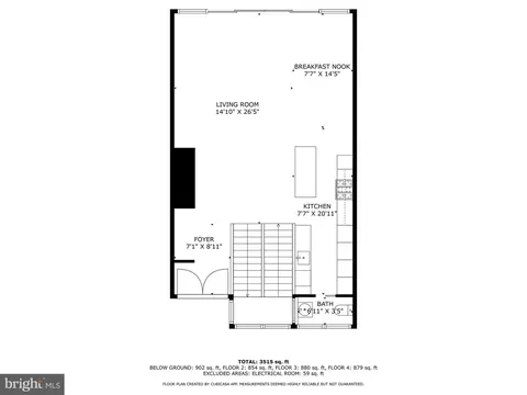 Floorplan - 3623 R St NW, Washington, DC 20007 photo 2 of 5