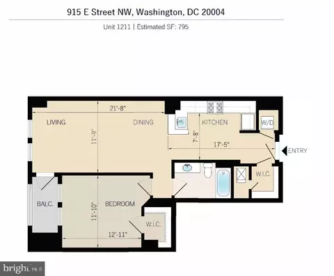 Floorplan - 915 E Street St NW #1211, Washington, DC 20004 photo 1 of 1