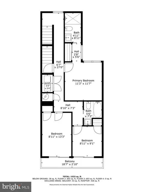 Floorplan - 127 R St NE #2, Washington, DC 20002 photo 2 of 3