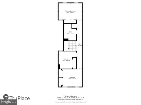 Floorplan - 1213 D St NE, Washington, DC 20002 photo 2 of 3