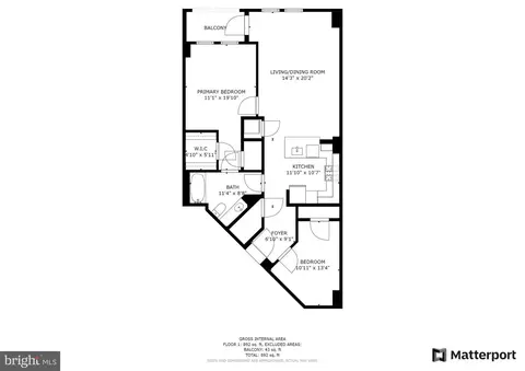 Floorplan - 915 E Street St NW #909, Washington, DC 20004 photo 1 of 1