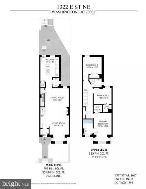 Floorplan - 1322 E Street St NE, Washington, DC 20002 photo 1 of 3