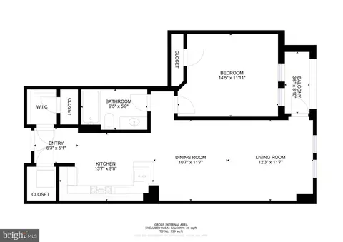 Floorplan - 915 E Street St NW #1111, Washington, DC 20004 photo 1 of 1