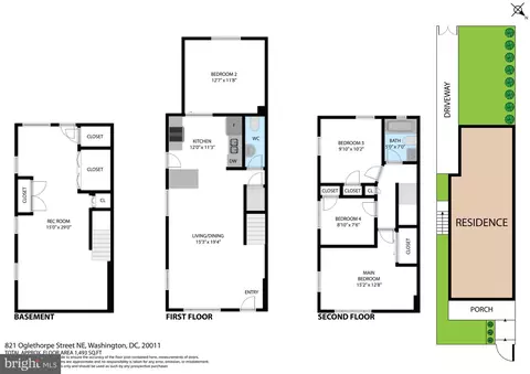 Floorplan - 821 Oglethorpe St NE, Washington, DC 20011 photo 2 of 2