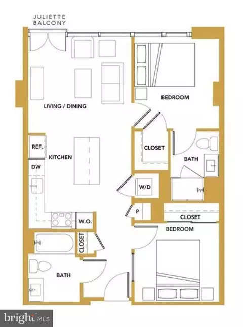 Floorplan - 1300 4th St SE #309, Washington, DC 20003 photo 1 of 1