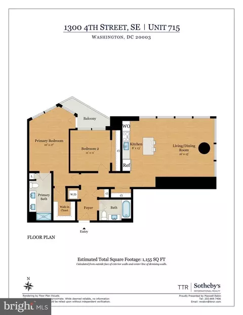Floorplan - 1300 4th St SE #715, Washington, DC 20003 photo 1 of 1
