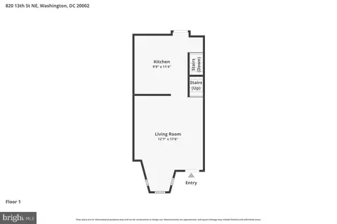 Floorplan - 820 13th St NE, Washington, DC 20002 photo 1 of 3