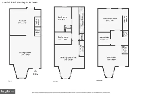 Floorplan - 820 13th St NE, Washington, DC 20002 photo 3 of 3