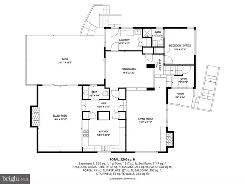 Floorplan - 2400 44th St NW, Washington, DC 20007 photo 1 of 4