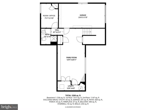 Floorplan - 2400 44th St NW, Washington, DC 20007 photo 3 of 4